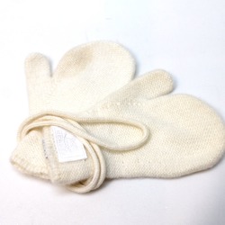 Hermes Baby mittens & muffler set Scarf White