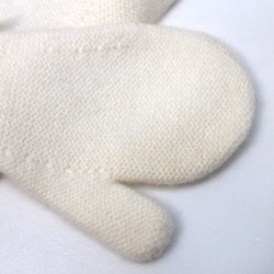 Hermes Baby mittens & muffler set Scarf White