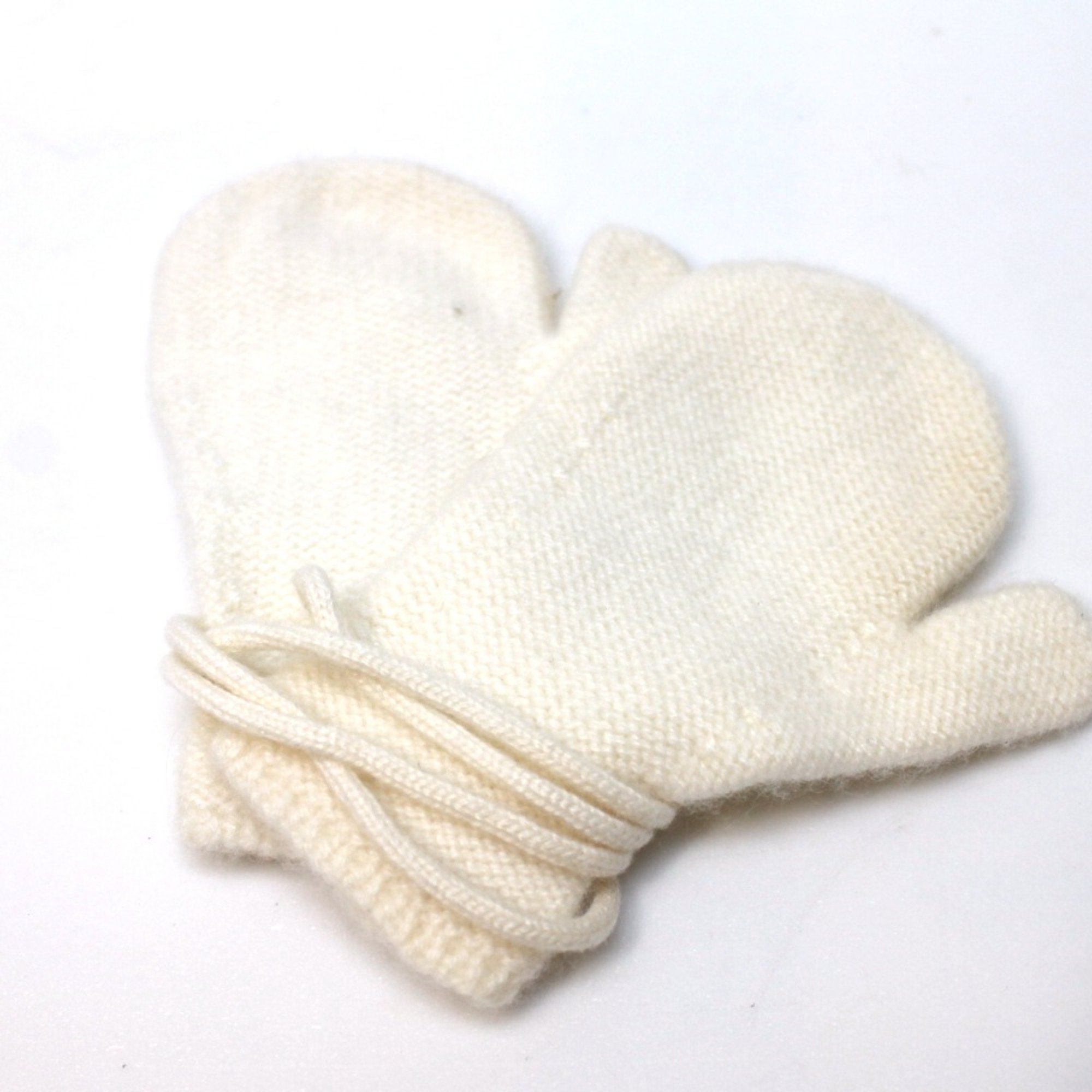 Hermes Baby mittens & muffler set Scarf White