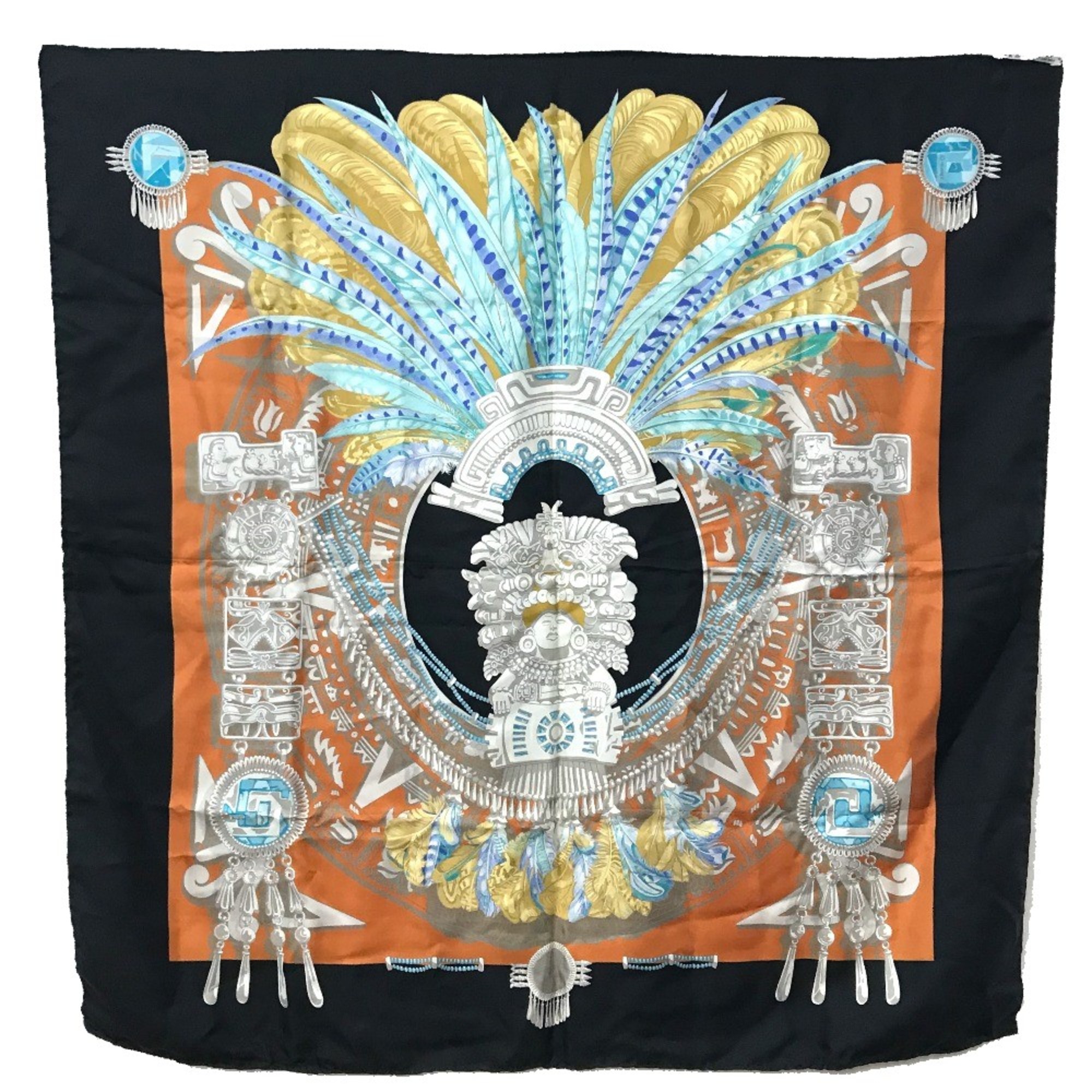 Hermes Big Buddha Buddha Carnival Scarf Black/Multicolore