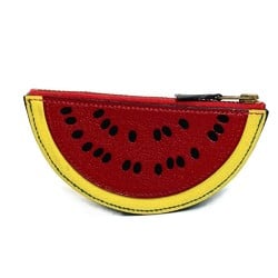 Hermes watermelon Coin Compartment accessory case coin purse Red x Yellow x Green