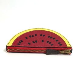 Hermes watermelon Coin Compartment accessory case coin purse Red x Yellow x Green