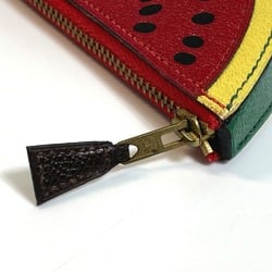 Hermes watermelon Coin Compartment accessory case coin purse Red x Yellow x Green