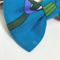 Hermes Bowtie ribbon Necktie Blue x Multicolore