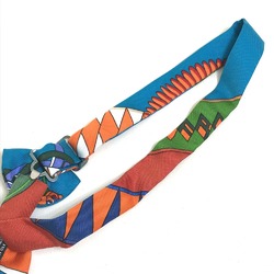 Hermes Bowtie ribbon Necktie Blue x Multicolore