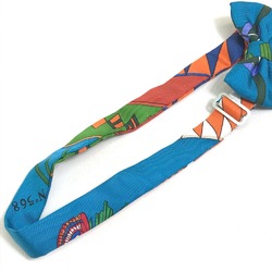 Hermes Bowtie ribbon Necktie Blue x Multicolore