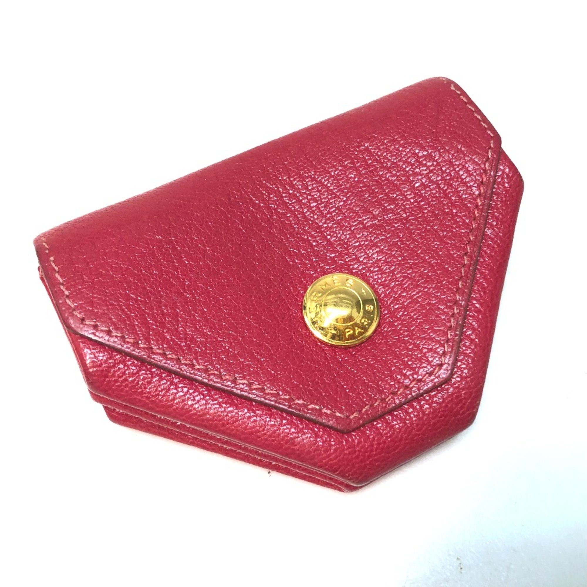 Hermes Le-Karan Yuit LE48 Coin Compartment coin purse pink Pink Based