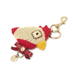 Gucci Key Holder Bag Charm Beige Red/Yellow/GoldHardware