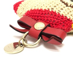 Gucci Key Holder Bag Charm Beige Red/Yellow/GoldHardware