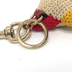 Gucci Key Holder Bag Charm Beige Red/Yellow/GoldHardware