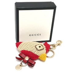 Gucci Key Holder Bag Charm Beige Red/Yellow/GoldHardware