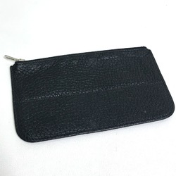 Hermes With coin purse Folded wallet Black SilverHardware