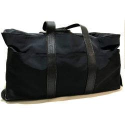 Hermes 2WAY Bags Men's Women's Carry Bag Black