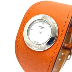 Hermes FG2.110 Quartz Wristwatch Silver Orange