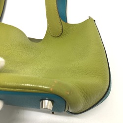 Hermes Handbag Bag Tote Bag Hand Bag Turquoise x Anise Green Green x blue SilverHardware