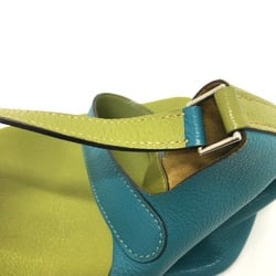 Hermes Handbag Bag Tote Bag Hand Bag Turquoise x Anise Green Green x blue SilverHardware