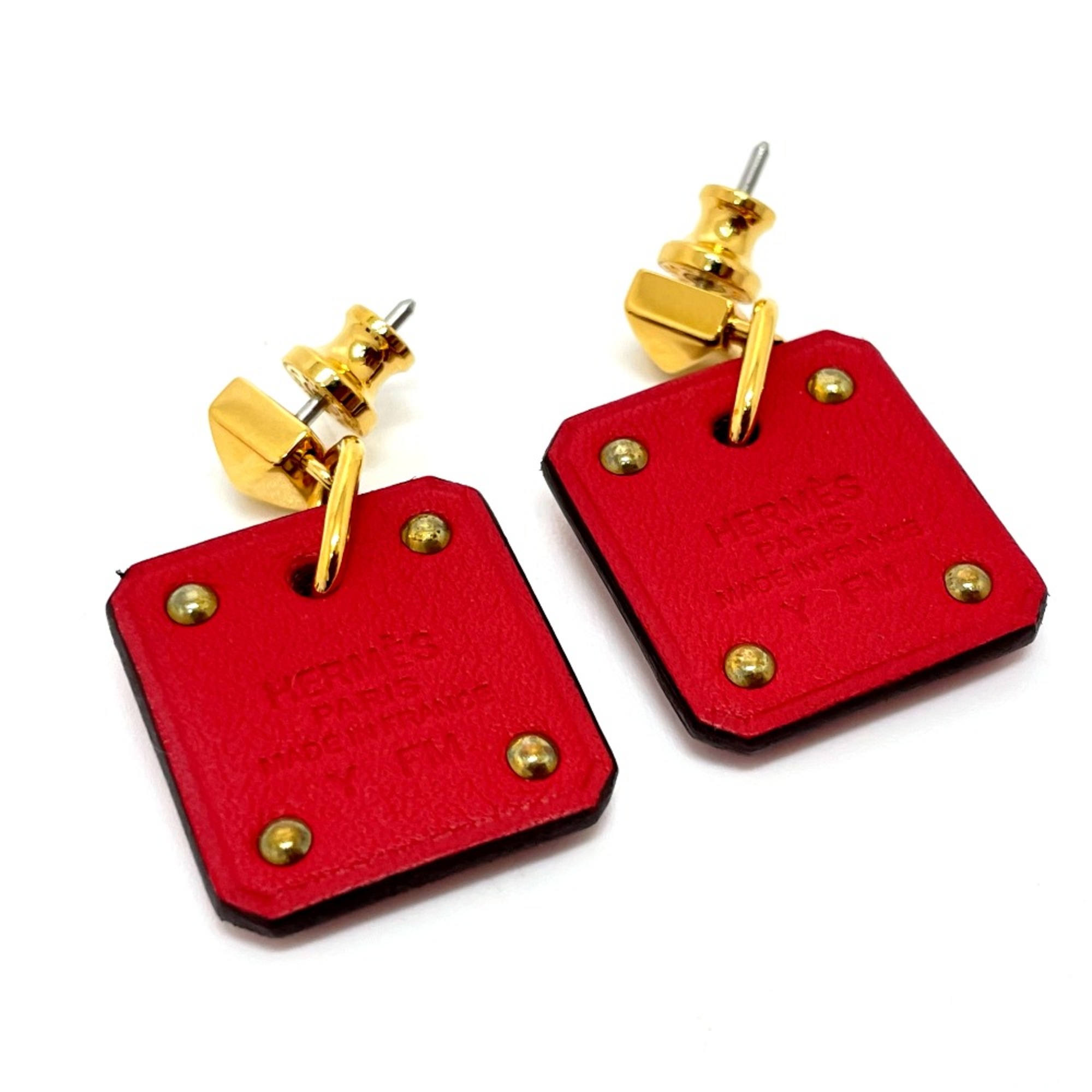 Hermes heart Accessories Pierce Red GoldHardware