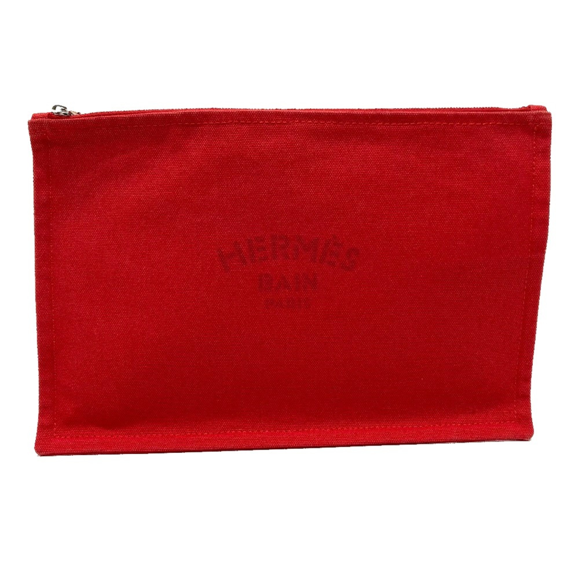 Hermes Flat fastener Multi Pouch Red