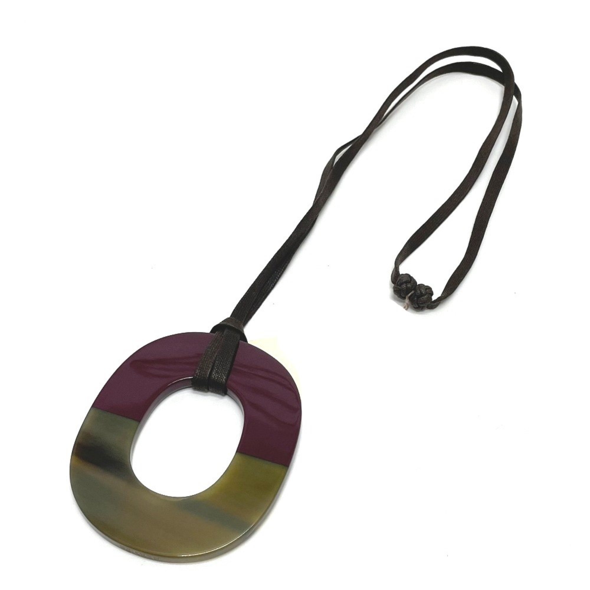 Hermes Accessories Necklace Brown x Purple