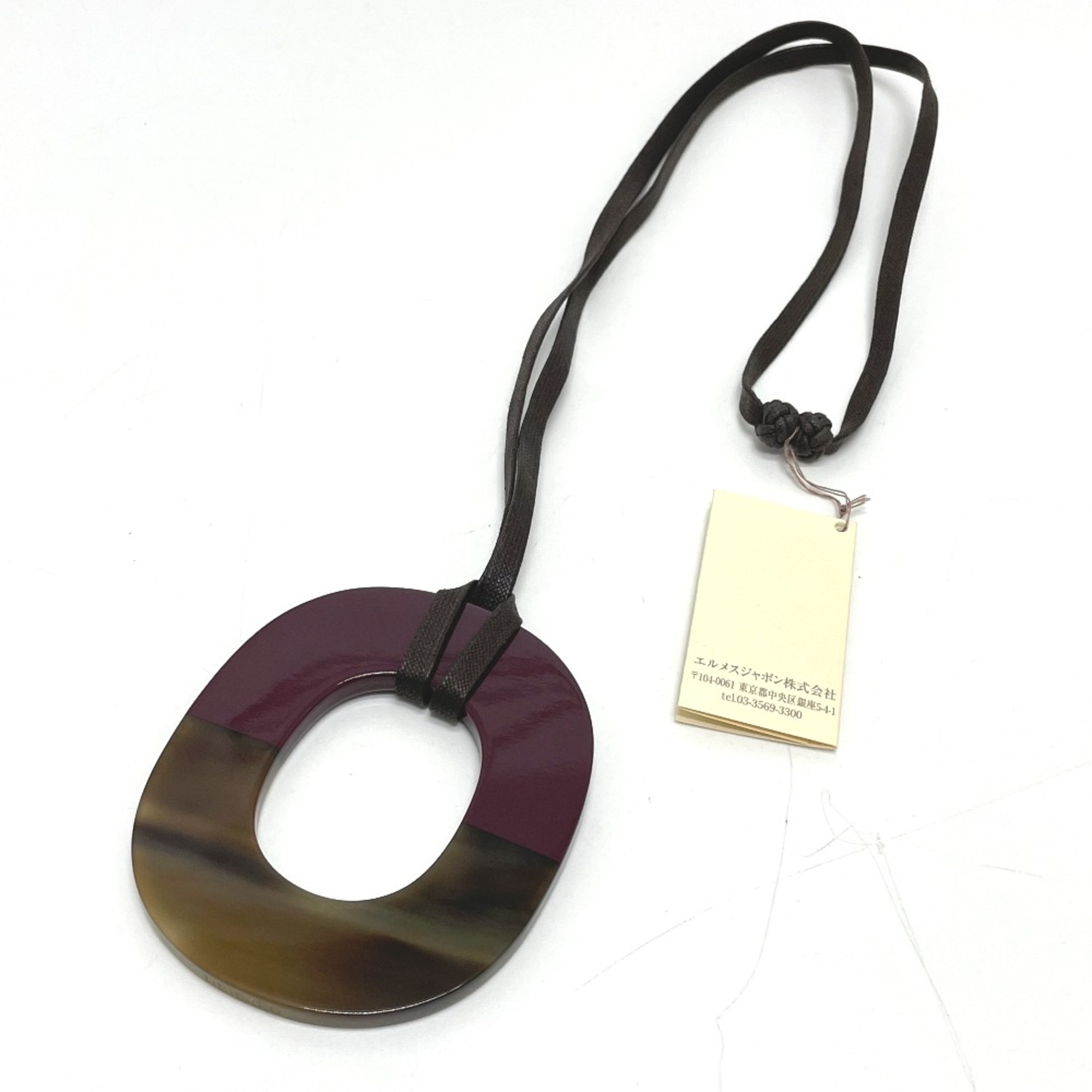 Hermes Accessories Necklace Brown x Purple