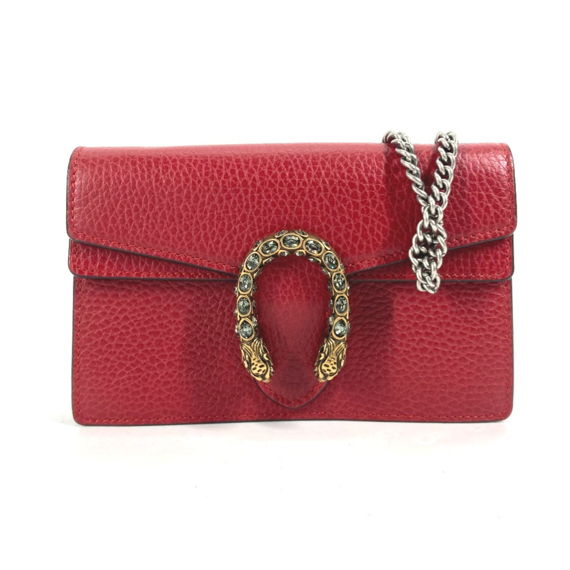 Gucci 476432 2WAY Bag Pouch Clutch Bag Chain Crossbody Shoulder Bag Red eLADY Globazone