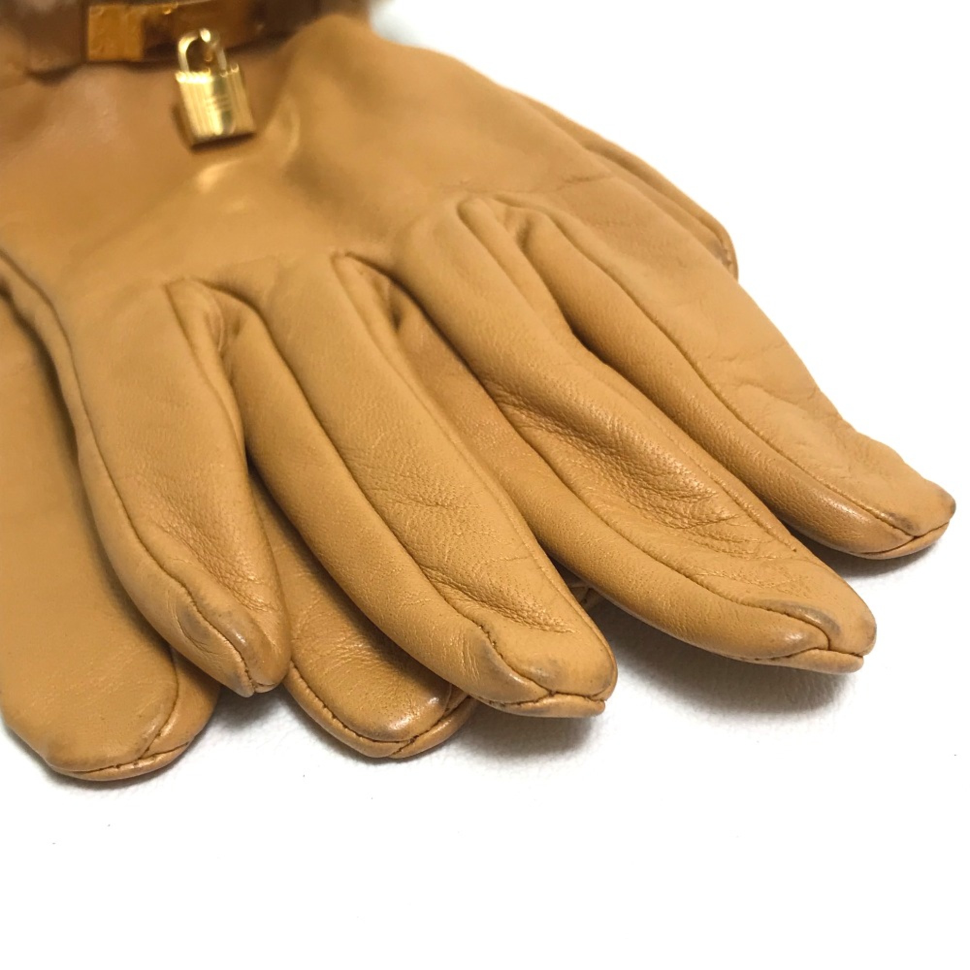 Hermes Cadena Charm gloves Glove Natural Sable BeigeBased