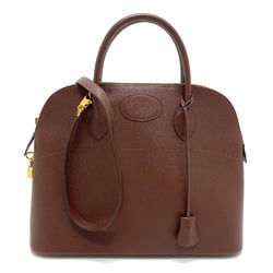 Hermes Bag 2WAY Hand Bag Brown GoldHardware