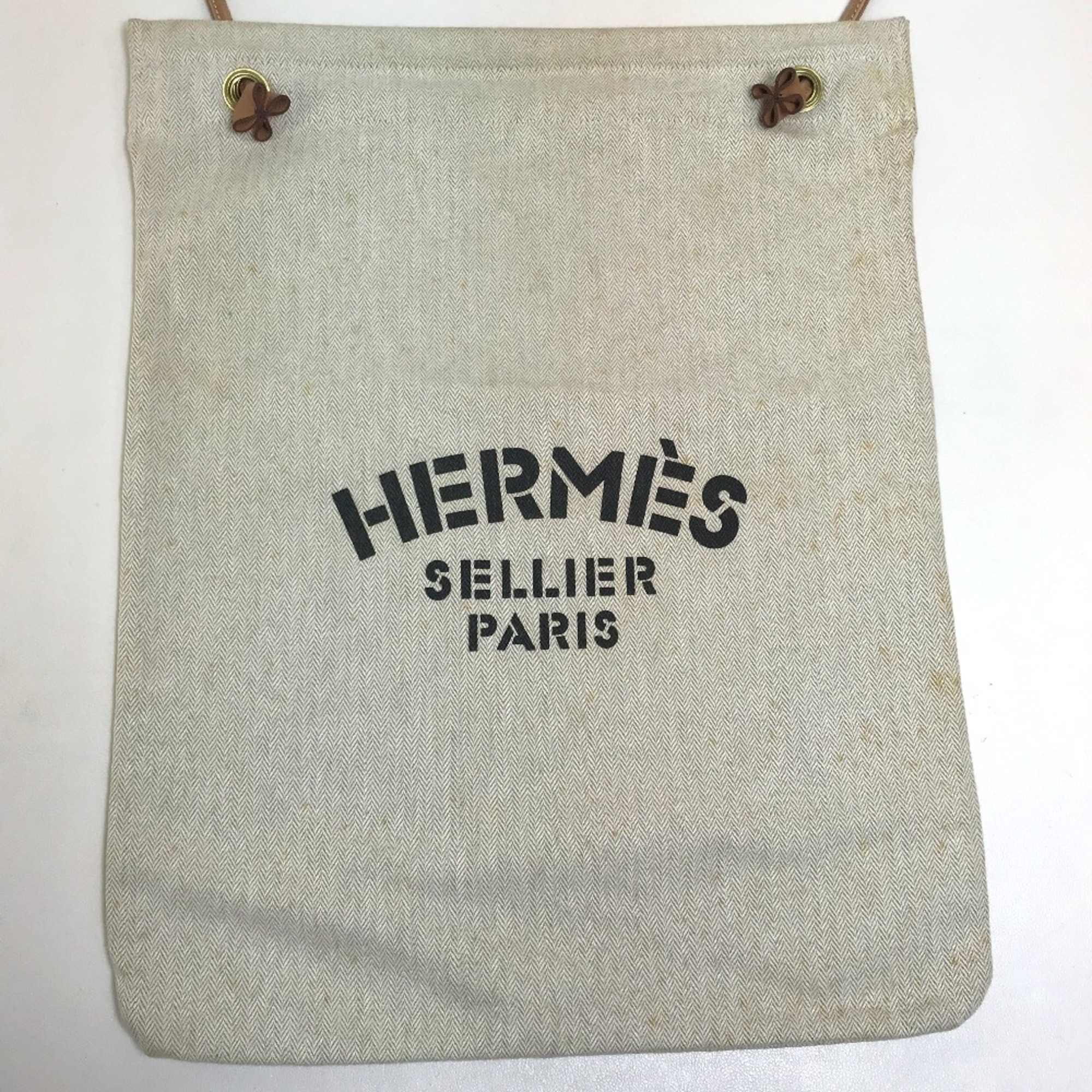 Hermes one shoulder bag shawl Shoulder Bag Natural x Brown