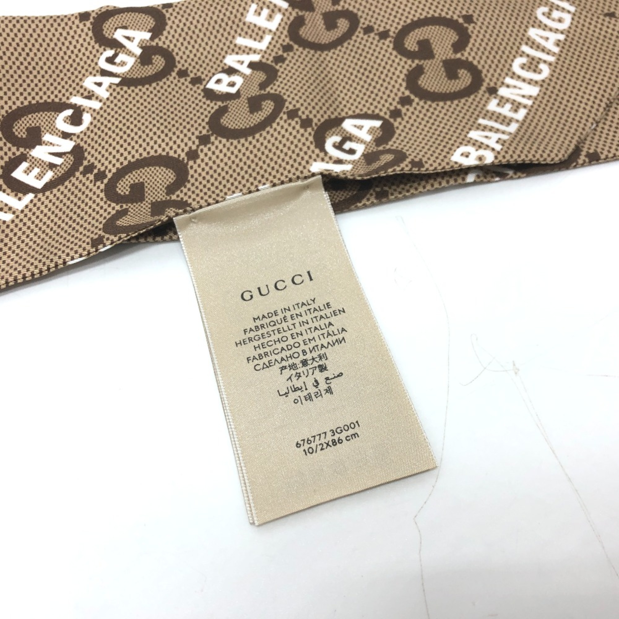 Gucci 676777 Maxi GG neck bow Balenciaga Collaboration Stole/Shawl Fashion Accessories Scarf Beige