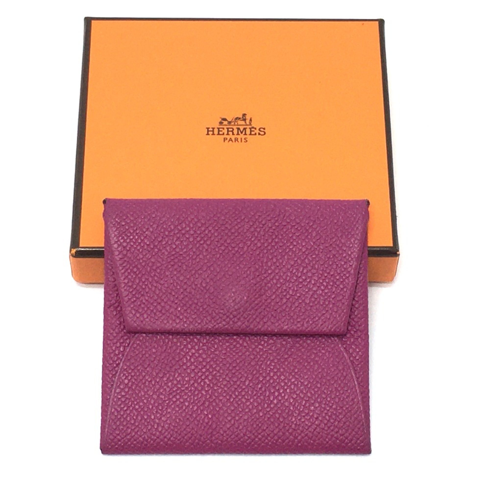 Hermes Epsom Coin Compartment Wallet coin purse Rose purple purple