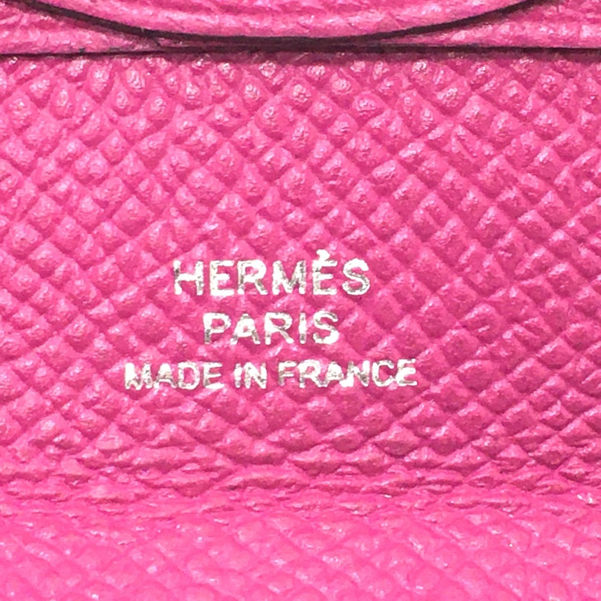 Hermes Epsom Coin Compartment Wallet coin purse Rose purple purple