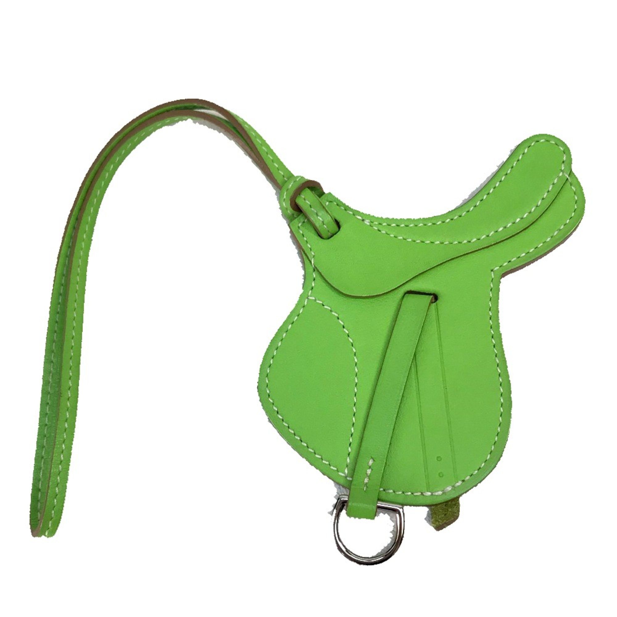 Hermes bag saddle charm Apple green Light green