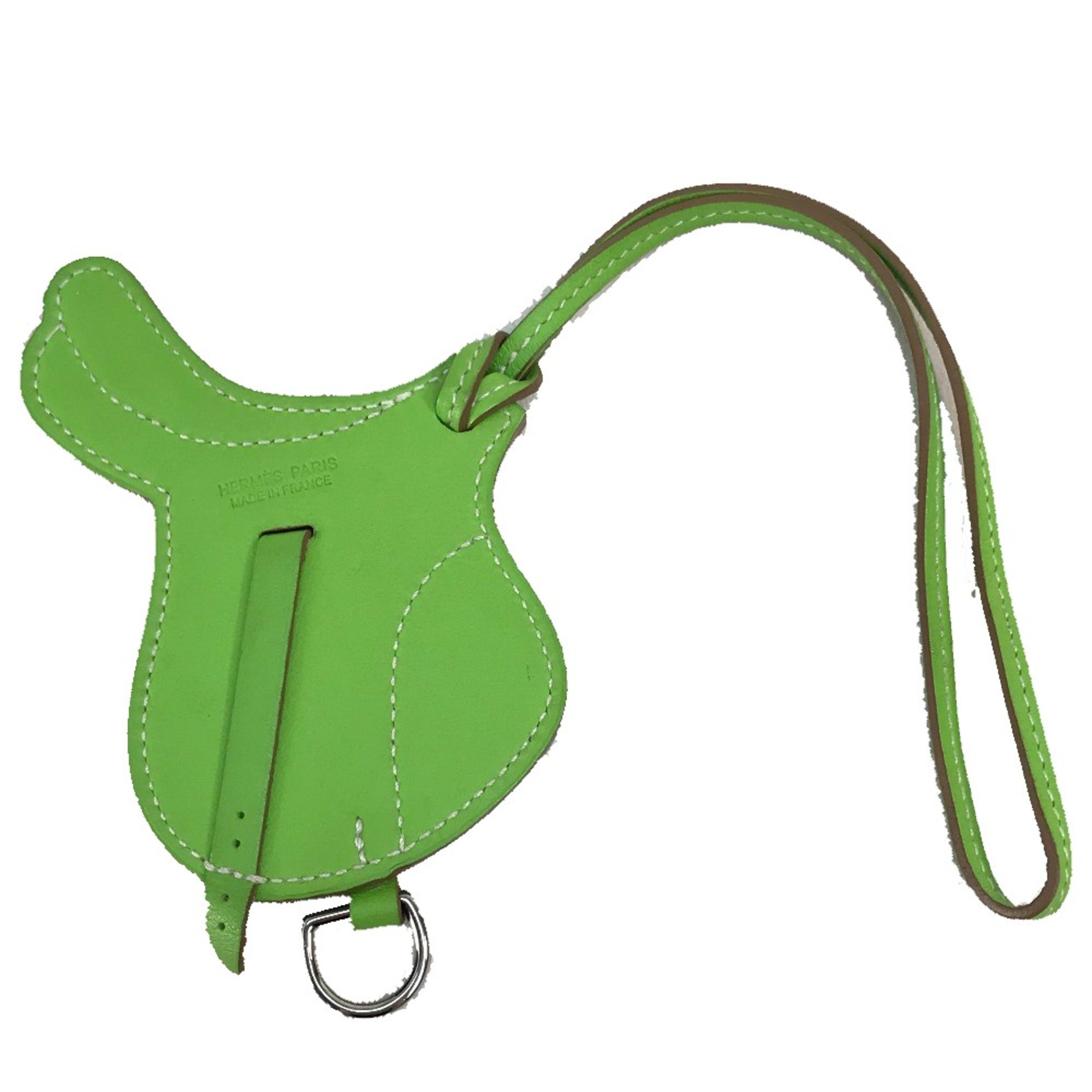 Hermes bag saddle charm Apple green Light green