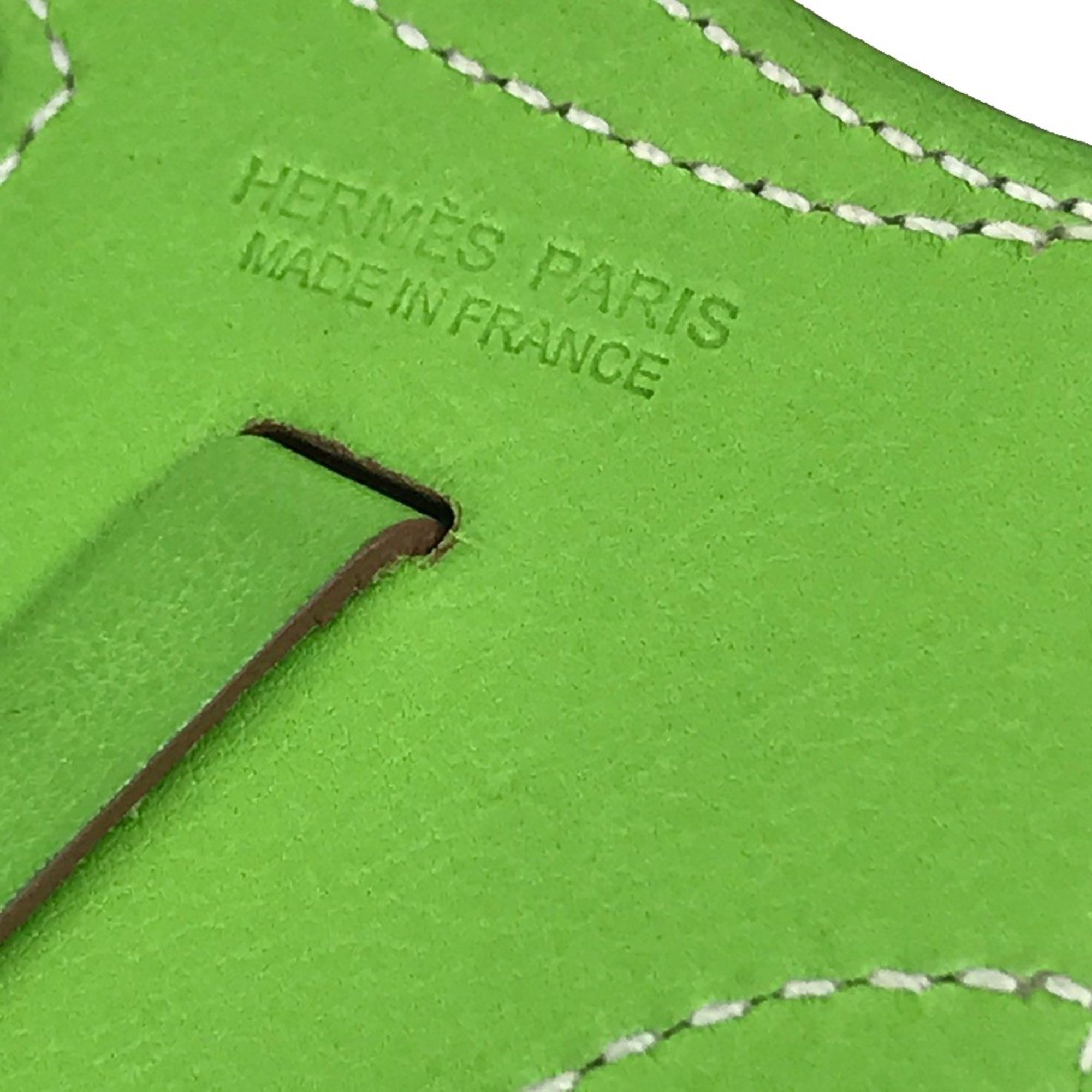 Hermes bag saddle charm Apple green Light green