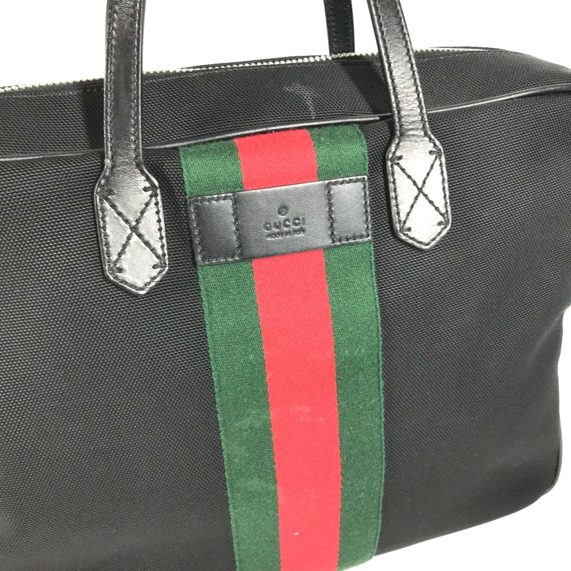 Gucci 630922 Sherry line Bag Hand Bag Shoulder Bag Tote Bag Black