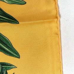 Hermes Carre90 Floral Scarf Yellow x Green