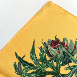 Hermes Carre90 Floral Scarf Yellow x Green