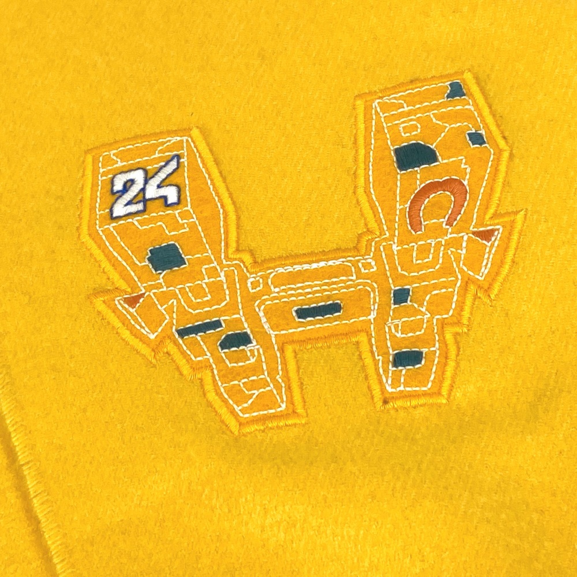 Hermes H-robot 24 fringe Scarf yellow