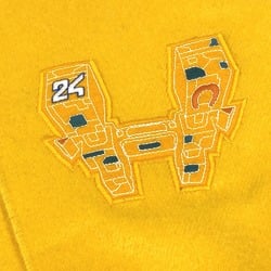 Hermes H-robot 24 fringe Scarf yellow