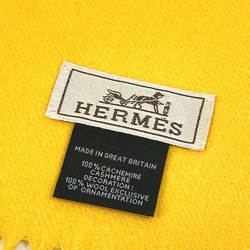 Hermes H-robot 24 fringe Scarf yellow