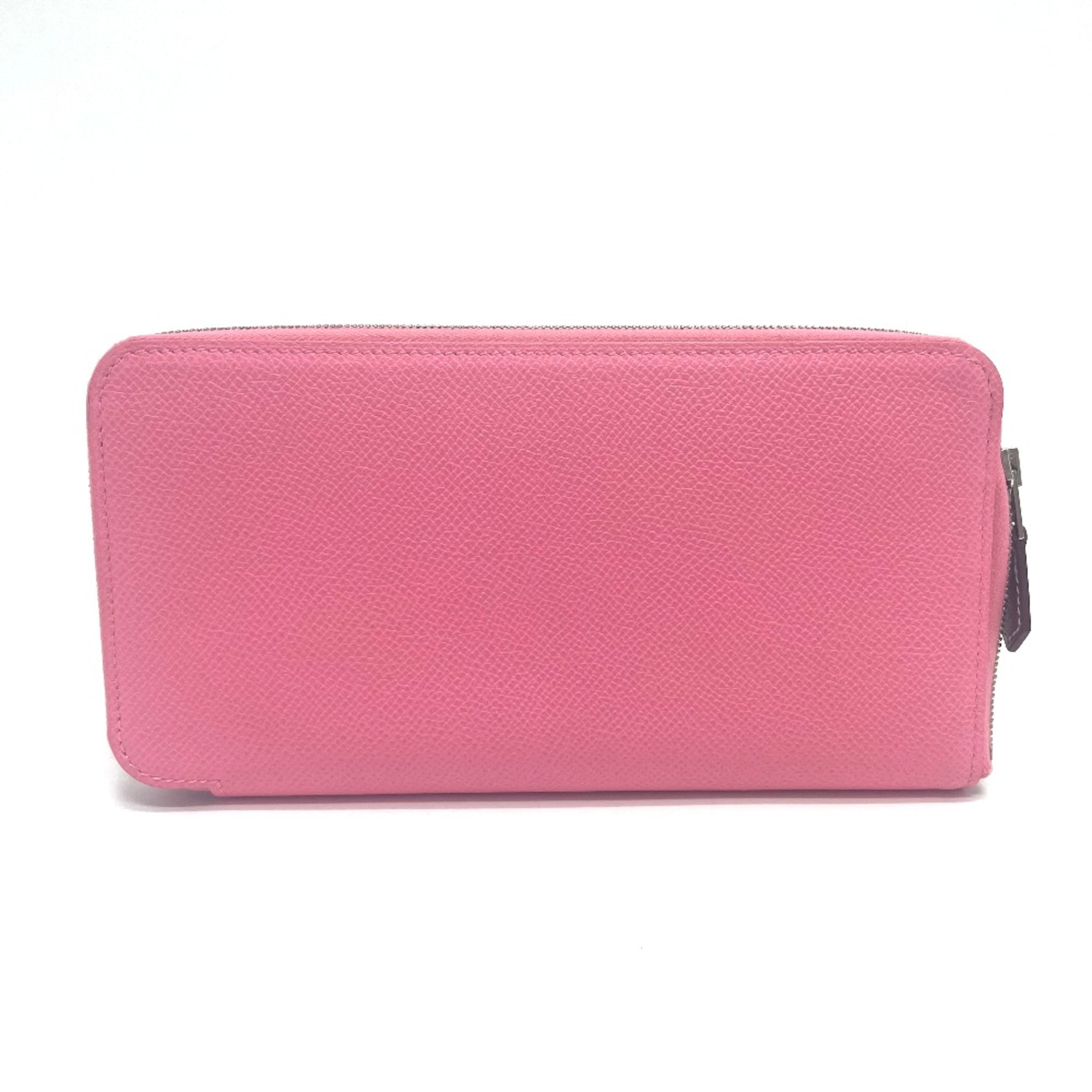 Hermes Zip Around Long Wallet Rose Confetti pink