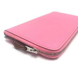 Hermes Zip Around Long Wallet Rose Confetti pink