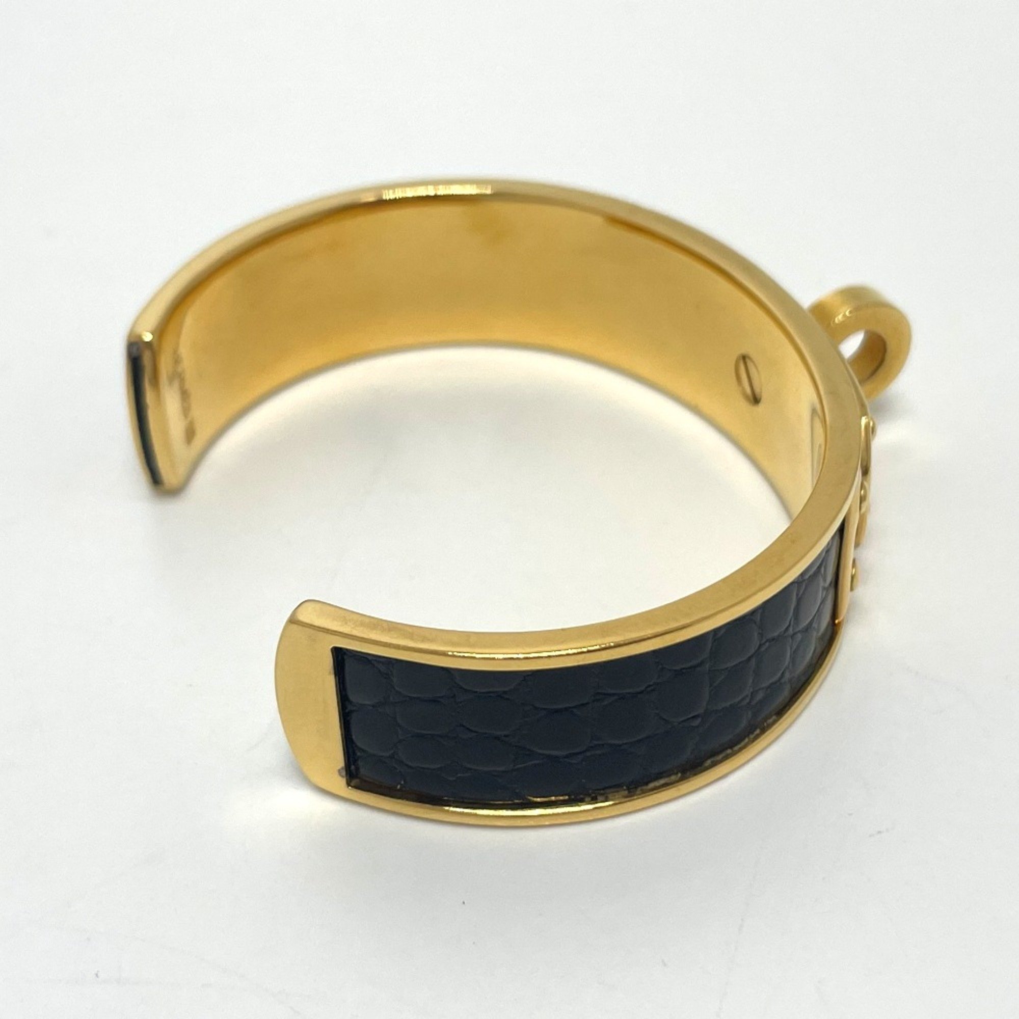 Hermes Bracelet accessories Bangle Gold x Black