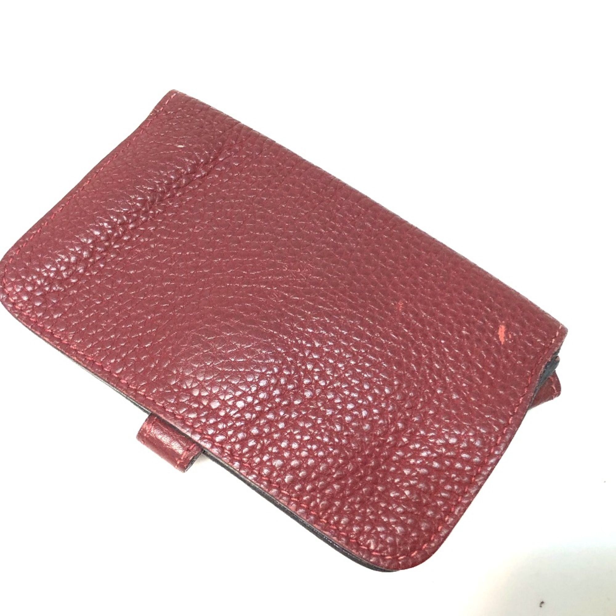 Hermes Coin Compartment coin purse Red Rouge Ash