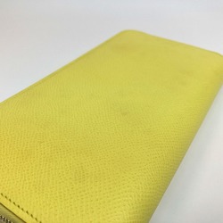 Hermes Silk-In Zip Around Long Wallet Souffle yellow