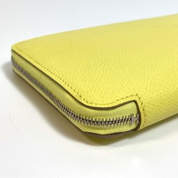 Hermes Silk-In Zip Around Long Wallet Souffle yellow