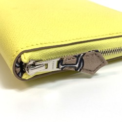 Hermes Silk-In Zip Around Long Wallet Souffle yellow