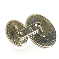 Hermes Punching logo H motif Cufflinks cufflinks cuffs Silver