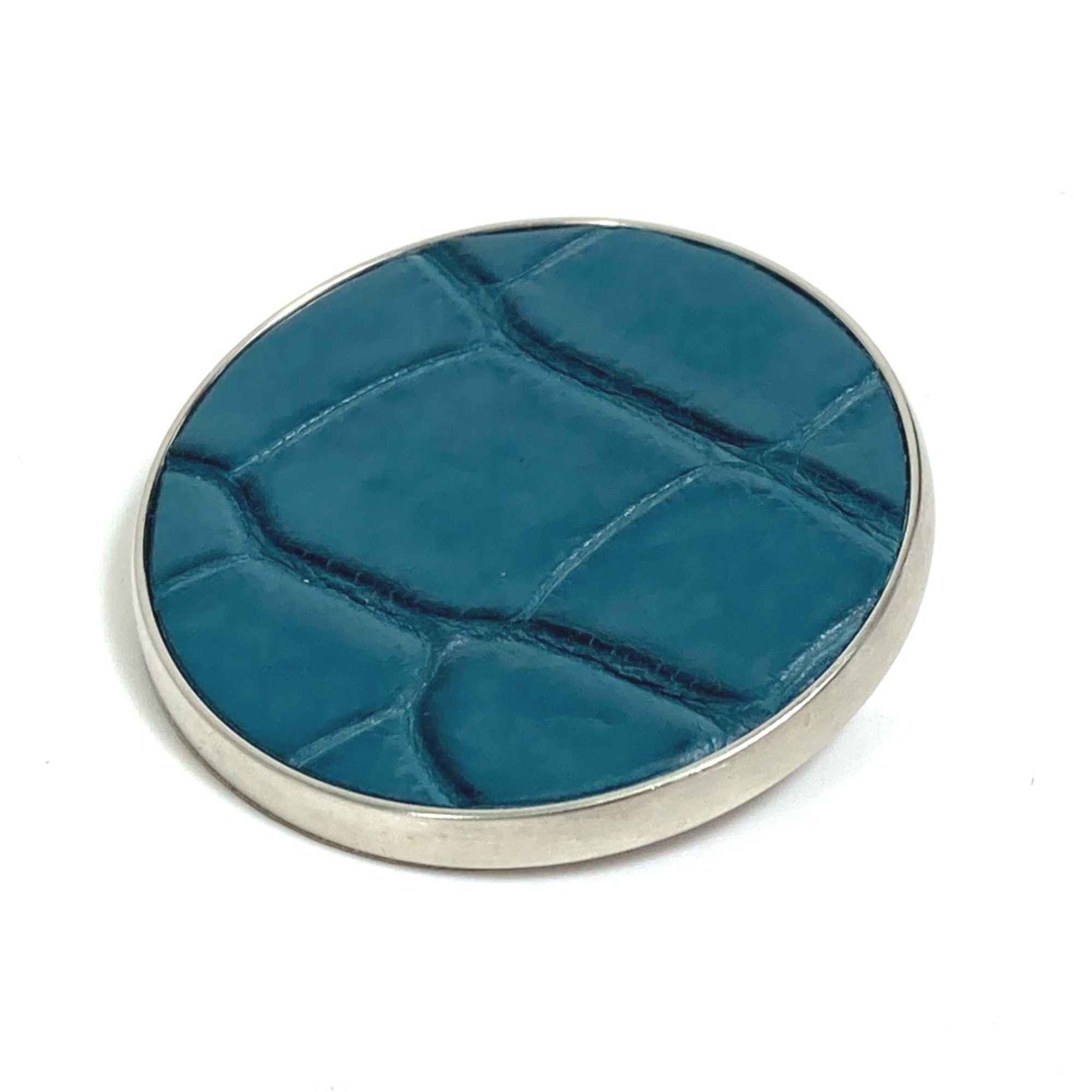 Hermes Brooch blue SilverHardware