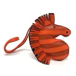 Hermes zebra strap Bag Charm Carnelian /Poppy /Serie Orange Based